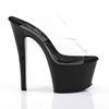 Pleaser - SKY302 Mules à talons - Chaussures de pole dance - Noir/Transparent Product image
